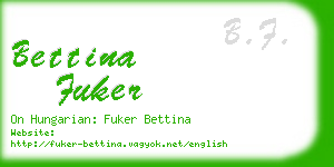 bettina fuker business card